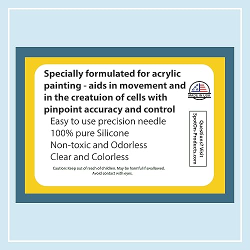Miniatura 7 de Spot On Aceite acrílico para verter  100% silicona pura con dos (2) tapas para satisfacer tus necesidades artísticas para una creación celular