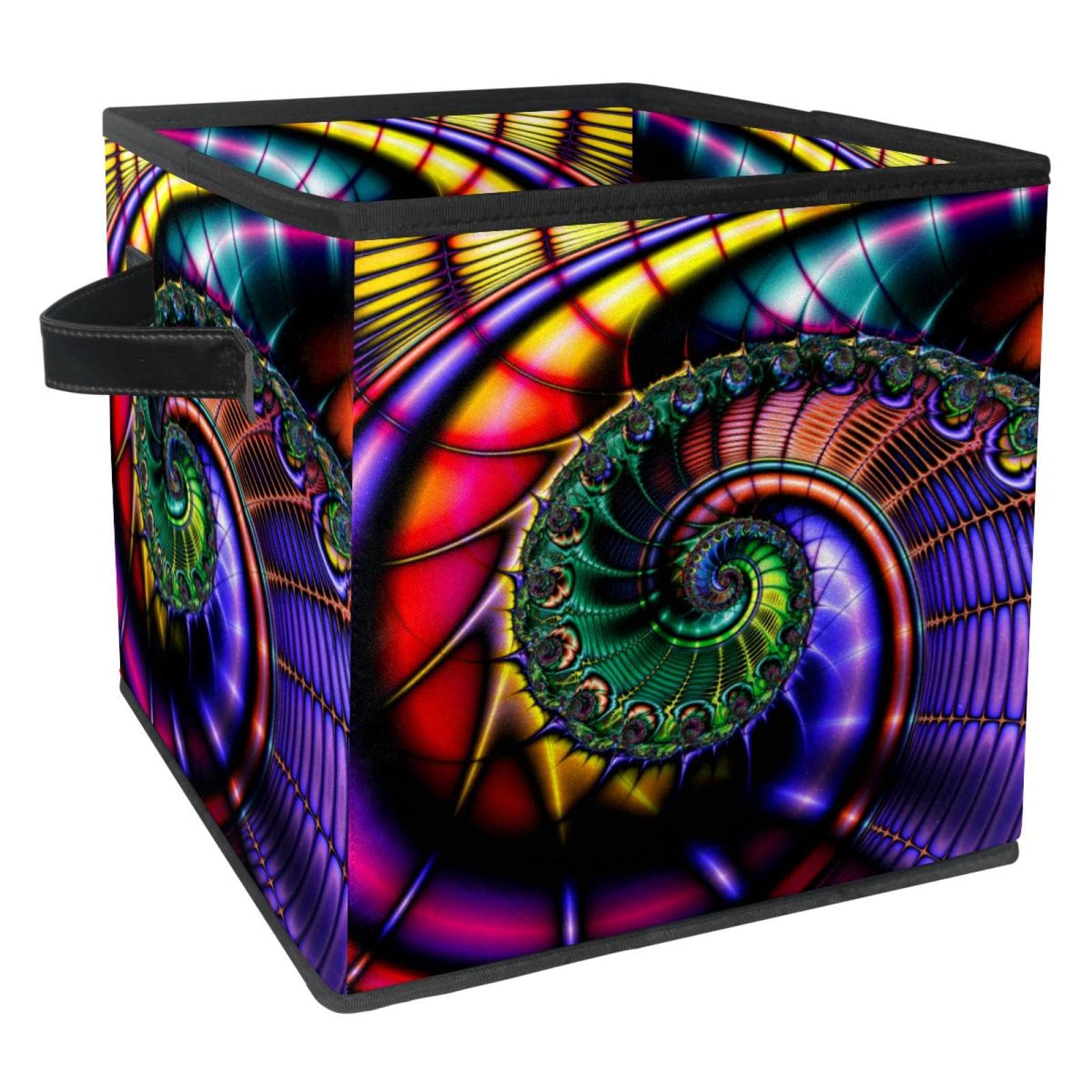 Boîte de rangement pliable en tissu style spirale pour placard et chambre