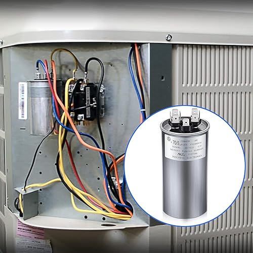 Miniatura 7 de 705 MFD uF 370440V CBB65 Condensador redondo de doble carrera para motor de CA, condensador HVAC, reemplazo de aire acondicionado, bomba de calor,