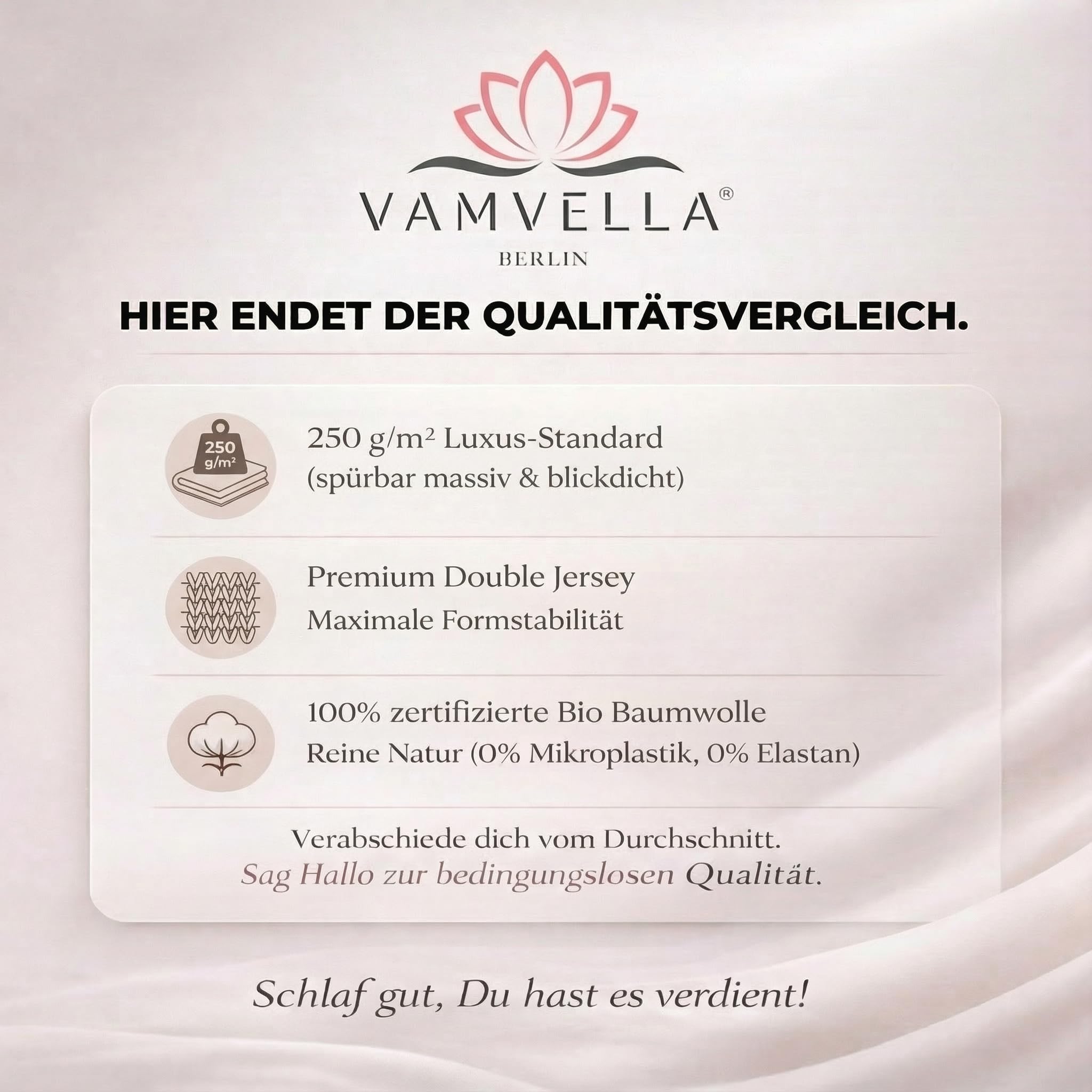 Premium Spannbettlaken 180x200cm -100% Bio-Baumwolle, Double Jersey (doppelgestrickt) - 250g/m² 20–40 cm Steghöhe, für hohe Matratzen, Boxspring mit Topper & Wasserbett (Lilydust, 180x200)