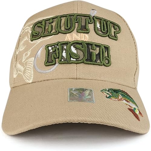 Miniatura 8 de Shut Up and Fish con Bass y Hook Gorra de béisbol estructurada bordada