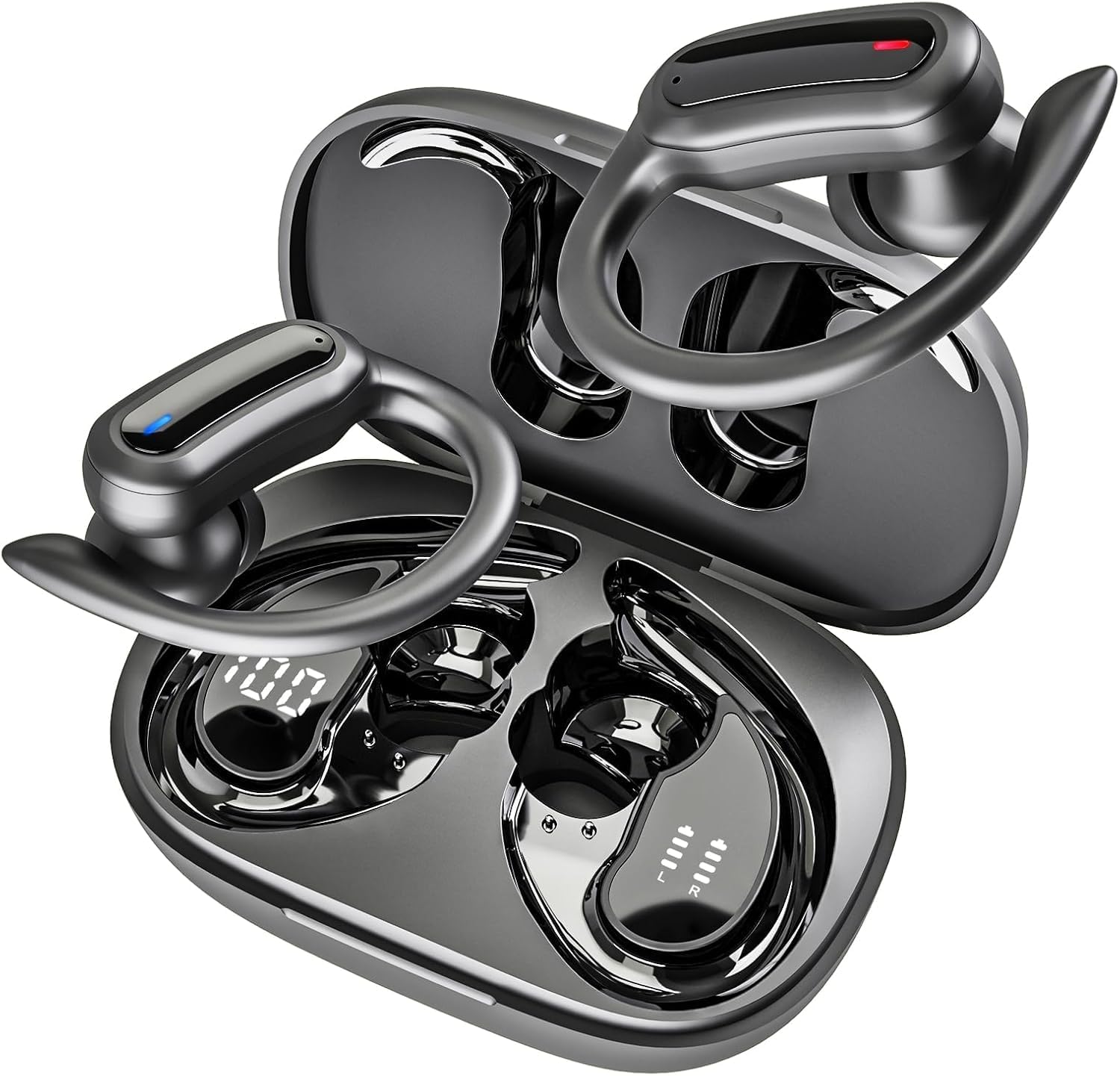 Wireless Headphones Bluetooth Earbuds with Noise Cancelling Mic, Fast Charging, Stereo Sound Ear Buds for Workouts