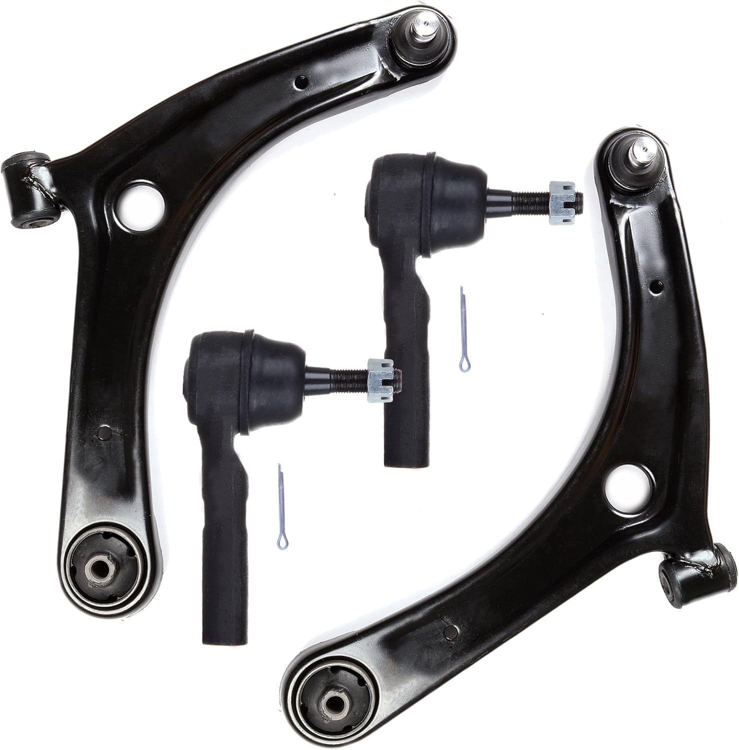 SCITOO 4pcs Front Suspension Kit Lower Control Arm Outer Tie Rod End Fit 2007-2017 For Jeep Patriot For Jeep Compass 2007-2012 For Dodge Caliber