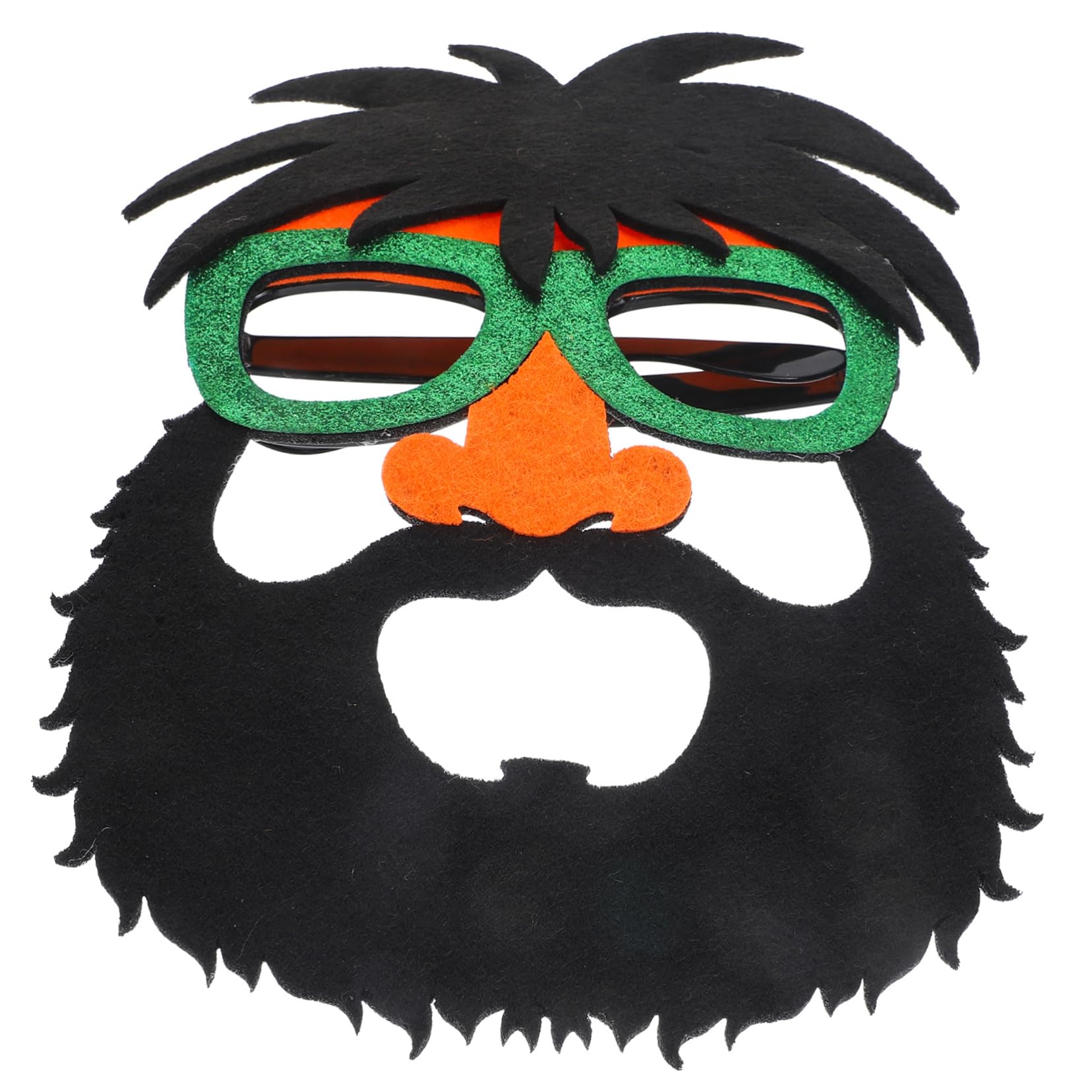 Cabilock Funny Pineapple Shaped Eyewear with Fake Beard and Hair Decoration Unique Halloween Cosplay Sunglasses for Costume Parties and Festive Celebrations