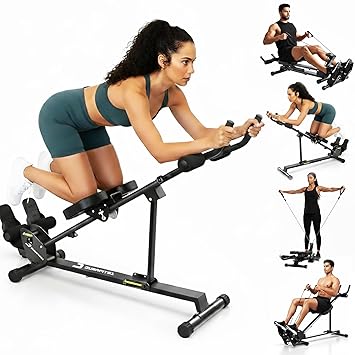 91-Durafit Scullos Rowing Machine with AB Trainer | Home Gym Fitness Equipment | 150 Kg Capacity | LCD Display