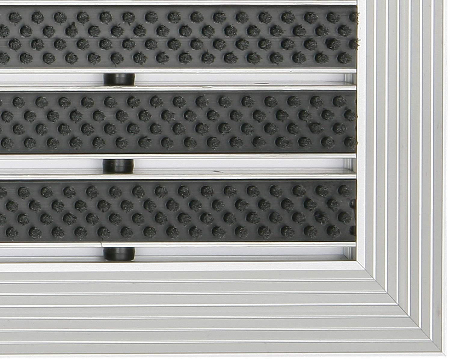 Desan | Aluminium Entrance Mat Ultra Mat | 22mm Aluminium Mat For Outdoor And Indoor | Heavy Duty Doormat | Dirt Trap Mat In 3 Sizes | Black Rubber | 39 X