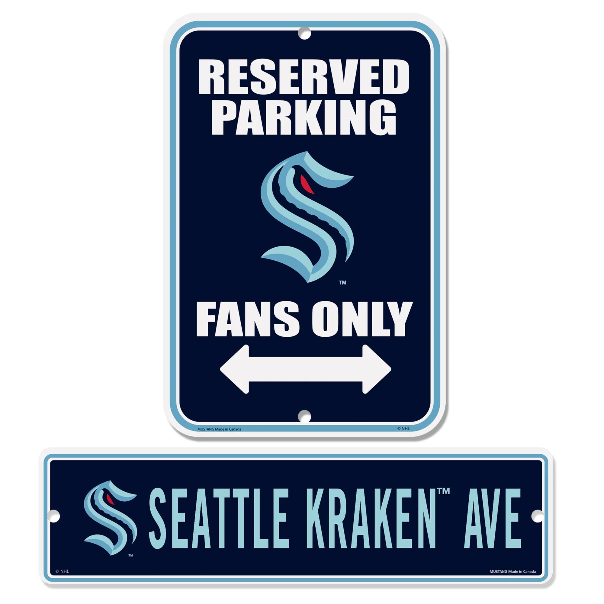 Seattle Kraken Parking & Street 2 Pack Sign Set
