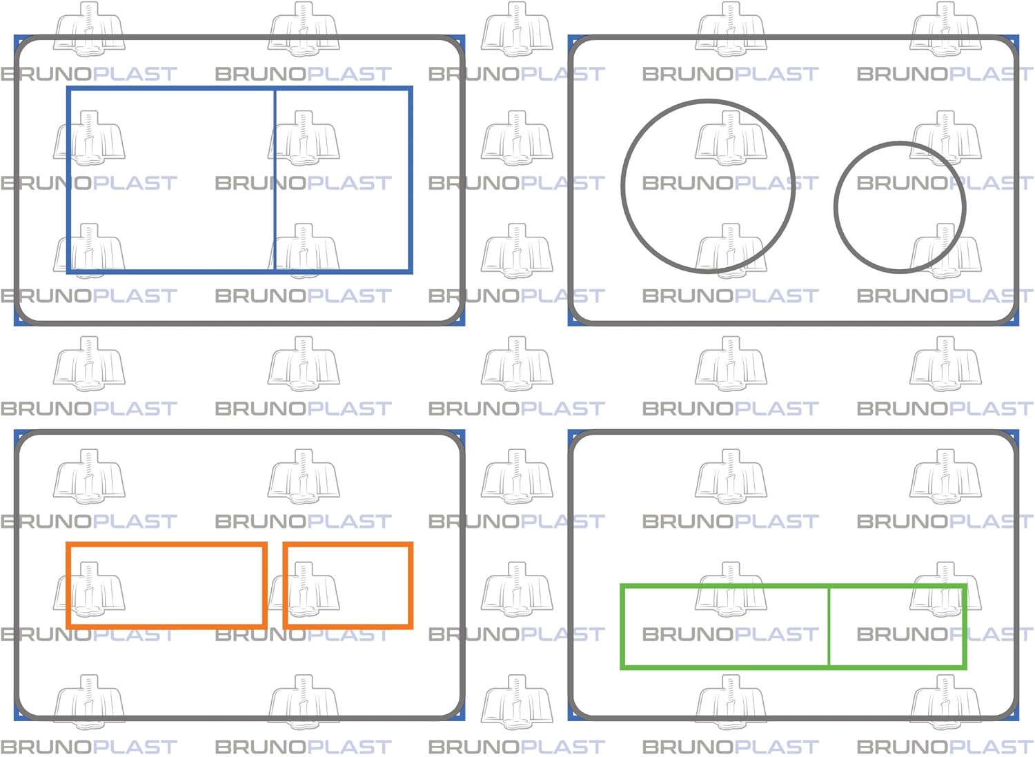 Toilet Push Plate for Tiling, Vertical, Flush & Hidden, Magnetic Attachment, Complete Set for Easy Installation, Suitable for Geberit Delta, Sigma & TECE