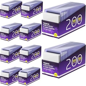 2000 Card Sleeves Hard Plastic Premium Baseball Card Sleeves 3 x 4 Trading Cards Holder Sports Football Game