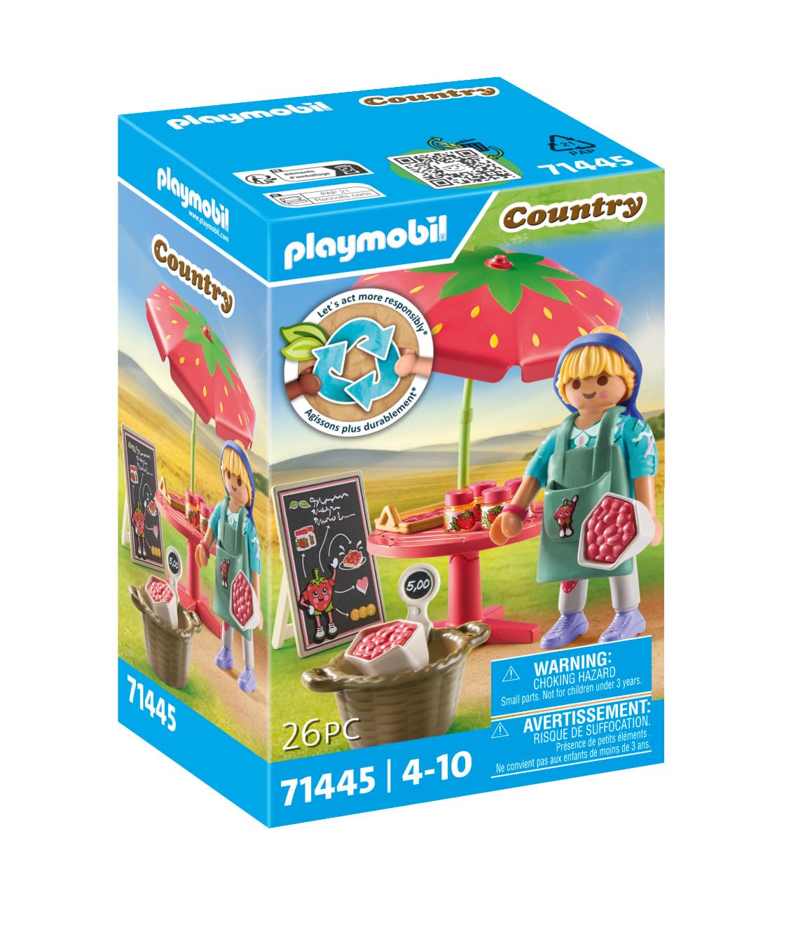 Amazon.com: PLAYMOBIL Country 71445 Jam Stand, Age 4+ : Toys