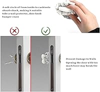 Vista 2 de Sliverdew 2 fundas para pomos de puerta, protector de pomo de puerta floral negro, suave y redondo, para puerta, reutilizable, con esponja, lavable