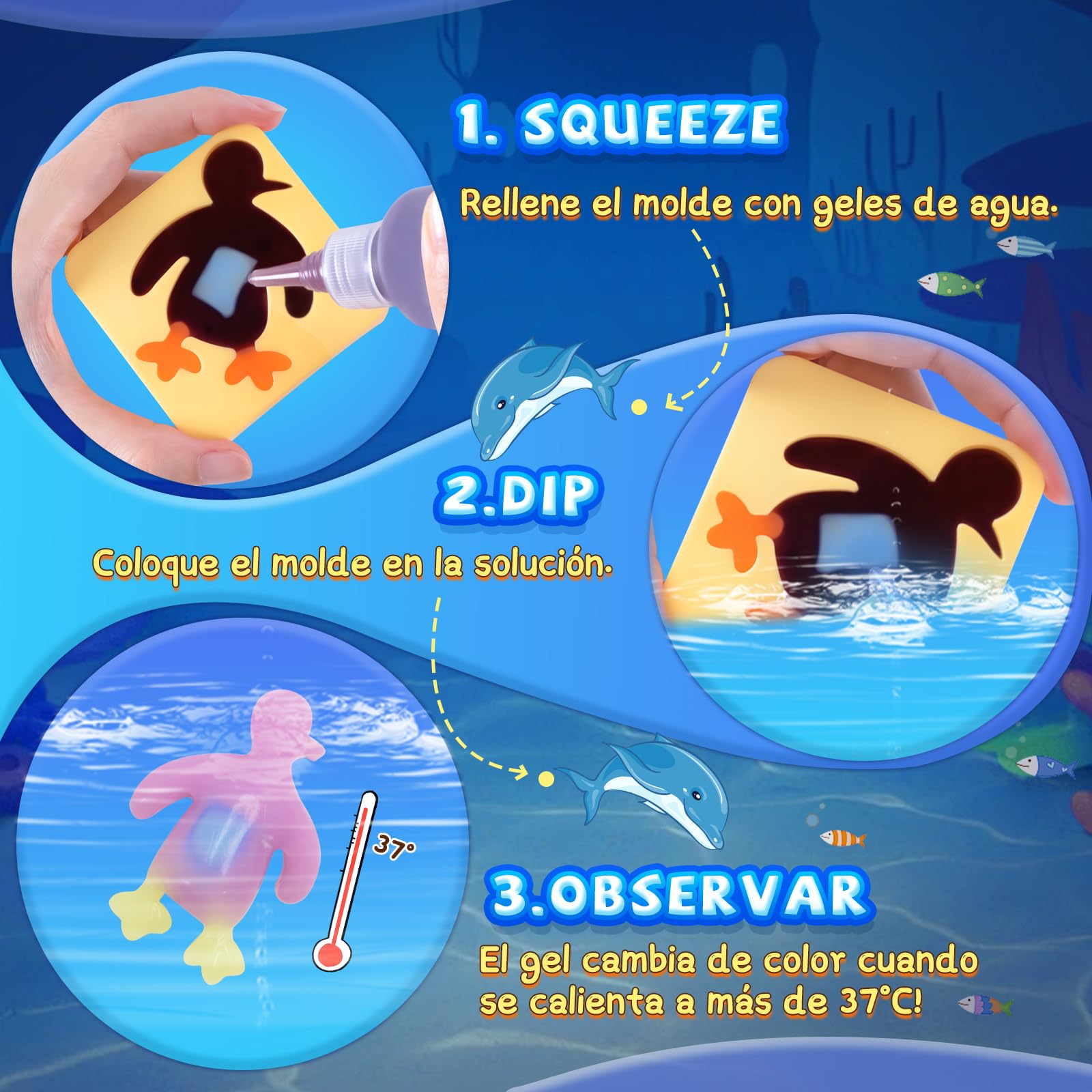 Thedttoy Gel de Agua mágica Que Cambia de Color,Juego de Gel de Agua para niños 22 Piezas,Magic Water Elf Kit,Juguetes de Agua,Regalo de Manualidad Creativa para Niñas de 3 Años en Adelante