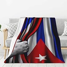 Puerto-Rico Puerto Rican and Cuba Cuban Flag Throw Blankets for Sofa, Couch and Bed - Lightweight, Cozy, All-Season Decor, Warmth for Home Comfort, Vintage Style 80"X60"
