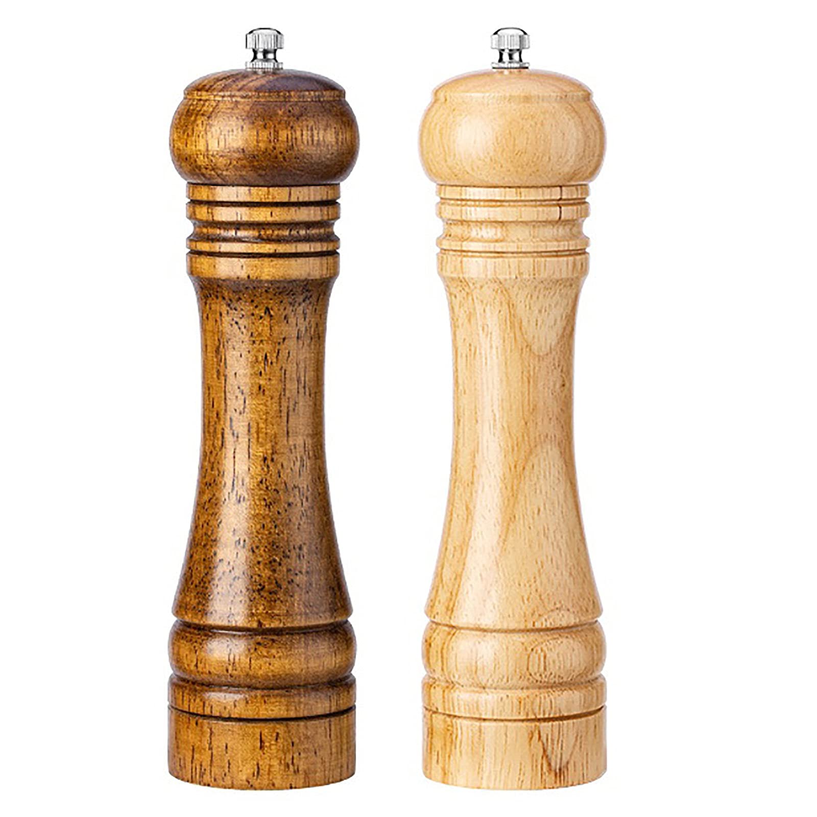 Moulins à poivre réglables inox de 20,3 cm pour cuisine et table