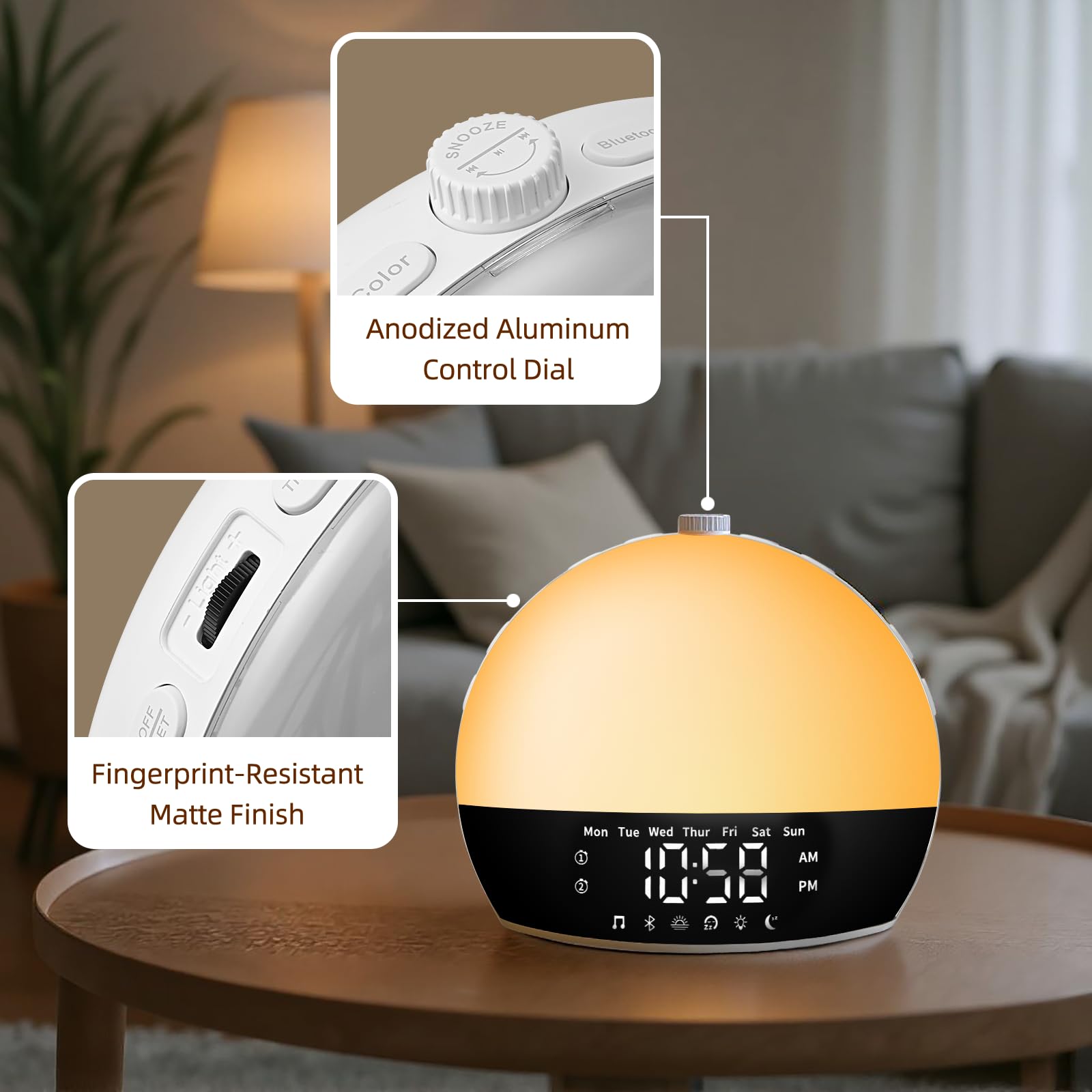 Amazon.com: Risop Sunrise Alarm Clock Sound Machine, Wake Up