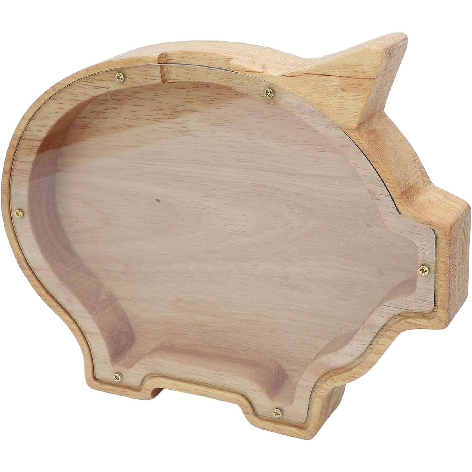 Tirelire Tirelire Animaux en Bois, Acrylique Transparent, Tirelire en Bois pour Enfants, décoration de Maison Mignonne, Cadeau d'anniversaire pour Enfants Tirelire Billet