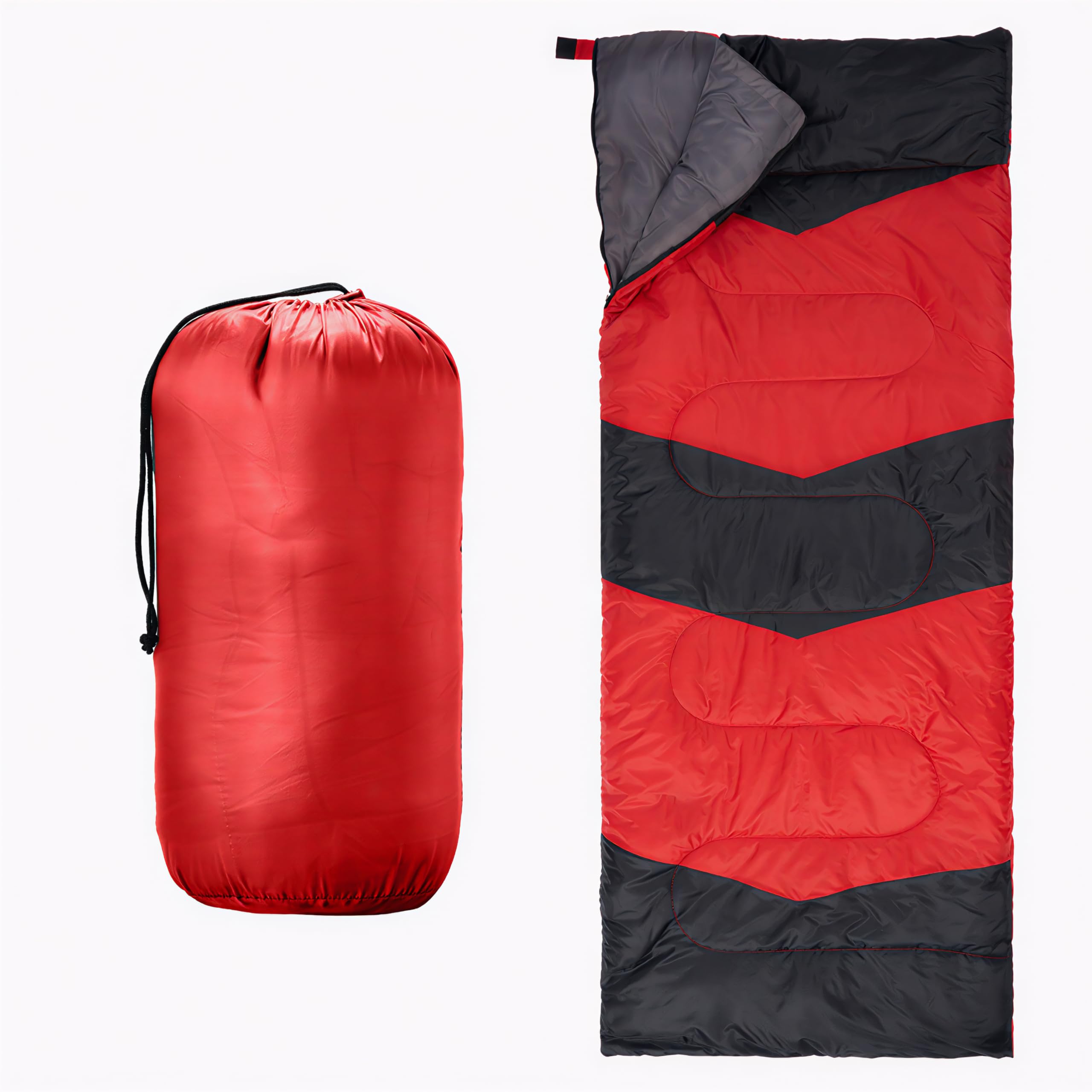 Lightweight Camping Sleeping Bag - 3 Season Waterproof Compact for Backpacking Hiking Outdoors - Portable Envelope Sleeping Bag