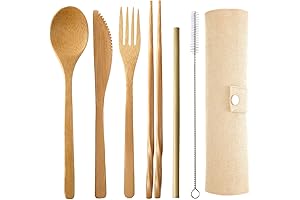 Onwon® Bamboo Travel Cutlery Set:Reusable Utensils For Eco-Friendly Living