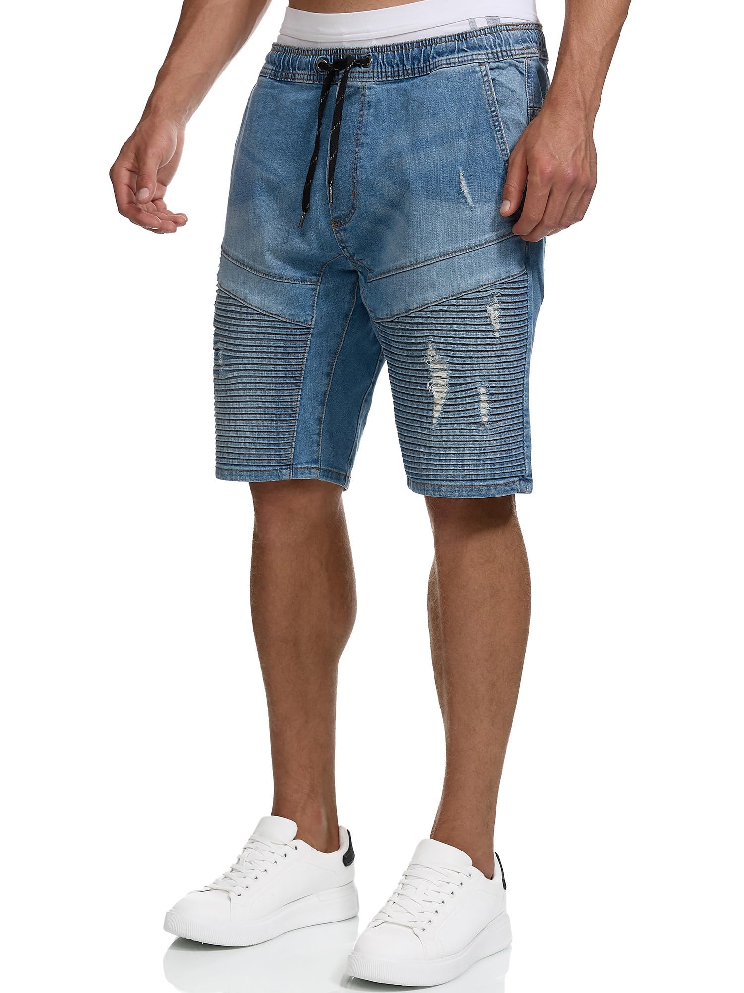 Indicode Hombres Ernest Shorts Vaqueros con Bolsillos