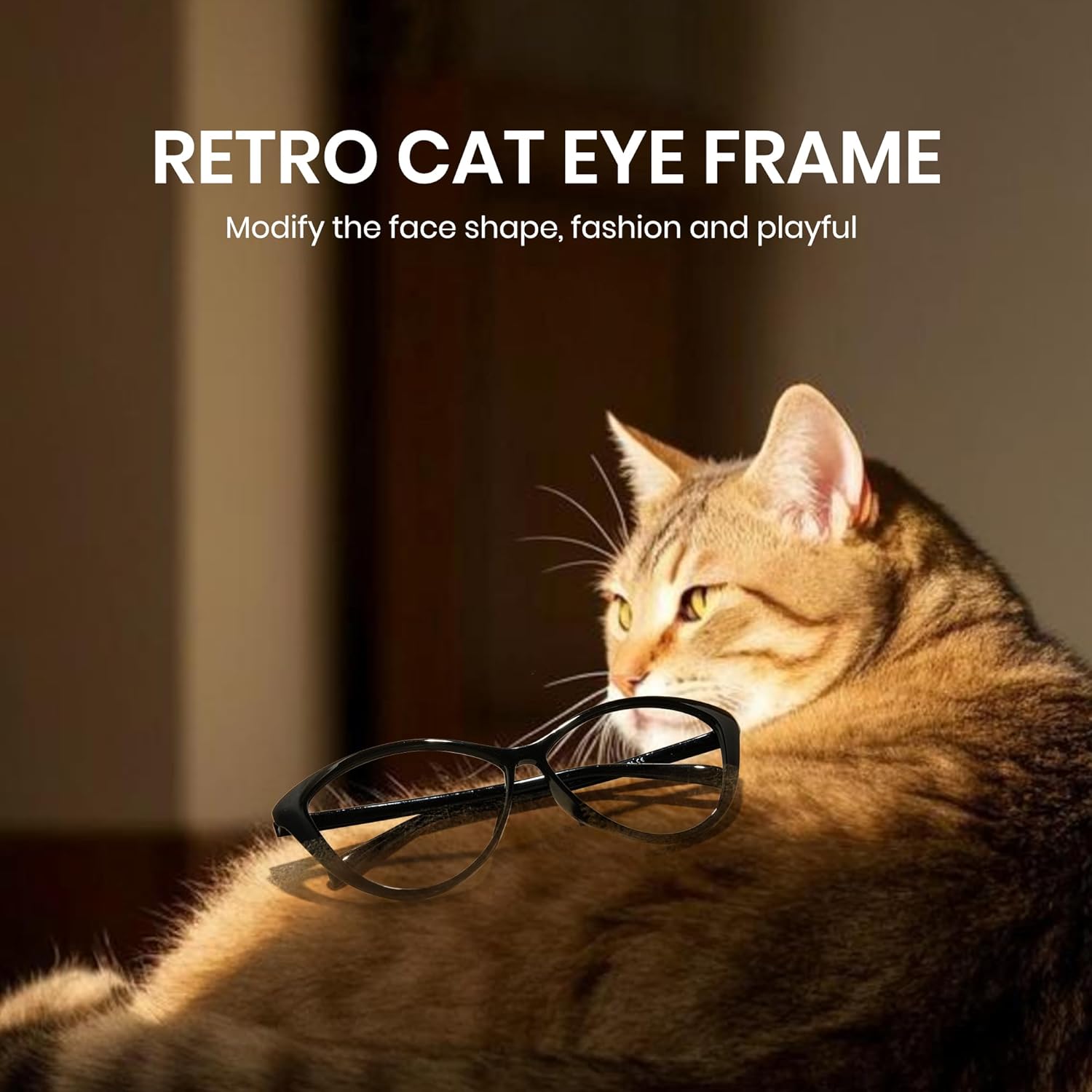 Cyxus Cat Eye Blue Light Glasses for Women Reduce Eye Strain UV Blocking for Computer Screen 8246 - Image 4