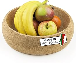 Cleverbrand Obstschale aus Kork, Fruchtschale, Fruchtfliegen Abwehr durch Kork, Aufbewahrungsschale, Schale zur Aufbewahrung von Schmuck, Schale zur Deko – Made in Europe