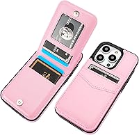 Vista 13 de KIHUWEY Funda compatible con iPhone 14 Pro con soporte para tarjeta de crédito, cierre magnético de cuero de alta calidad, función atril, funda