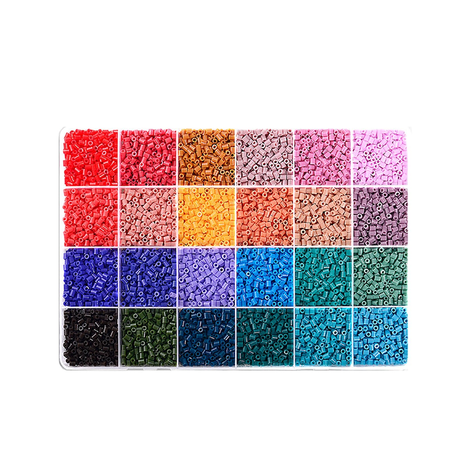 Fuse Beads Kit for Art Crafts, 8400PCS 2.6mm 24 Colors Refill Box, DIY Pixel Art Craft Set for Handmade Gifts, Decor and Creative Projects
