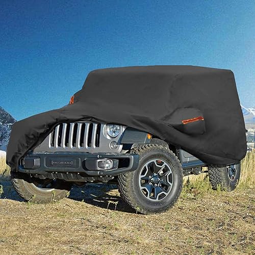 Miniatura 6 de Big Ant Funda para coche, 6 capas, 100% impermeable, para SUV para 4 puertas, Wrangler CJ, YJ, TJ y JK, cubierta de protección para todo tipo de