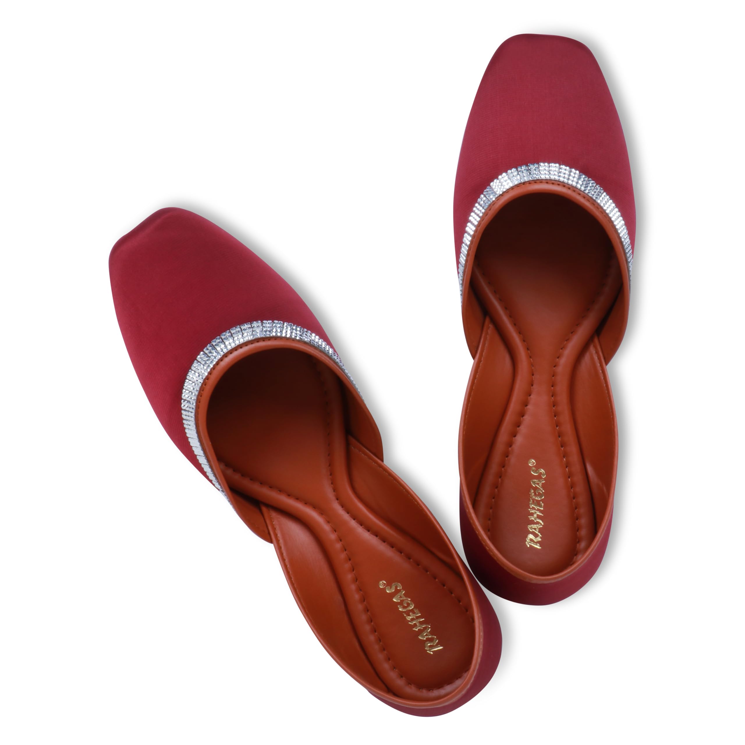 RAHEGAS Women’s Black & Cherry Jutti | Stylish Flat Footwear for Women & Girls | Handcrafted Designer Ethnic Mojari-image-17