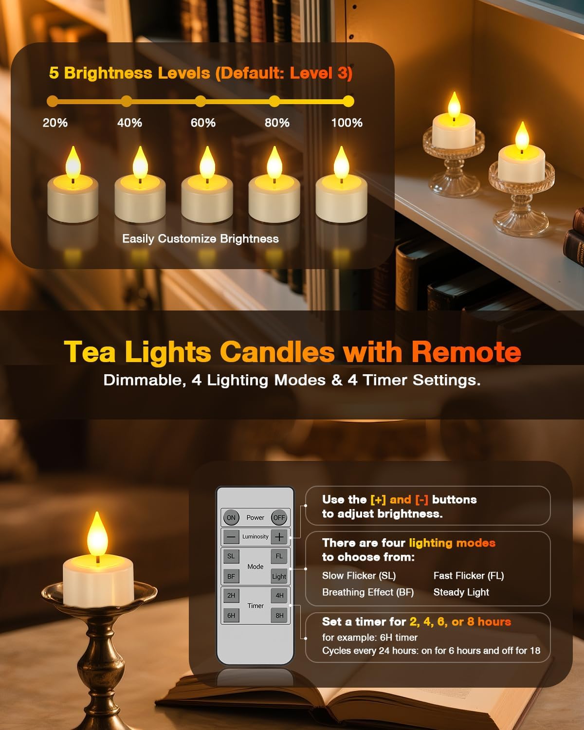 Yme Rechargeable Tea Lights Candles with Charger Storage Base, 12 Pack Battery Operated LED Flameless Votive Tealight Candles with Remote Timer for Room Lantern Valentine Wedding Party Table Decor