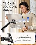 HUANUO FlowLift™ Pro Monitor Arm for 13–32" Screens, MechaSpring™ Monitor Mount, Fully-Adjustable Monitor Stand with Tilt/Swivel/Rotation, Tool-Free VESA Mount, C-Clamp/Grommet Base, Max Load 19.8 lbs