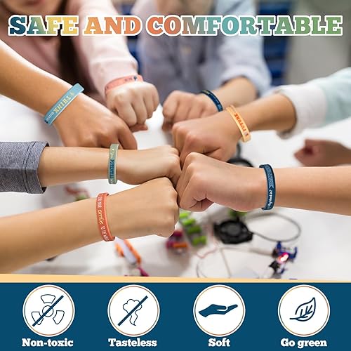 Miniatura 3 de 120 pulseras de silicona motivacionales para niños, graduación, cita motivacional, pulseras de goma, pulseras de silicona inspiradoras para mujeres