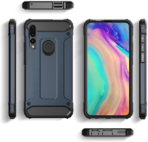 Miniatura 4 de Asuwish compatible con Huawei Y9 Prime 2019 funda y protector de pantalla de vidrio templado Accesorios de doble capa de cuerpo completo híbrido