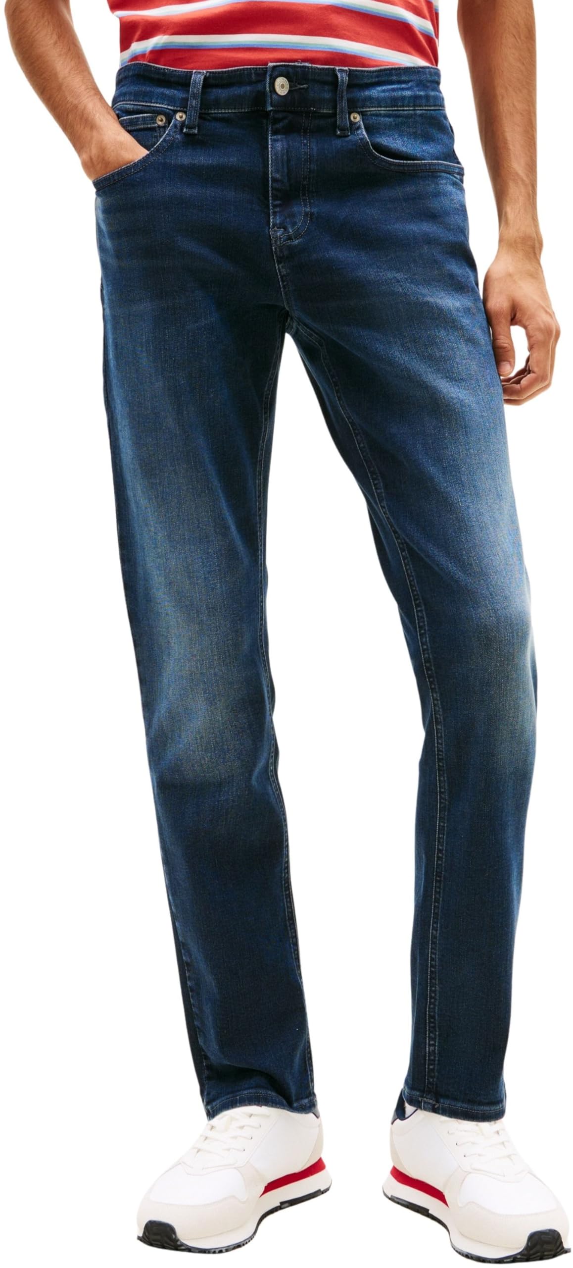 Tommy Jeans Men Scanton Slim AI1264 DM0DM21899, Denim (Denim Dark), 33W / 30L