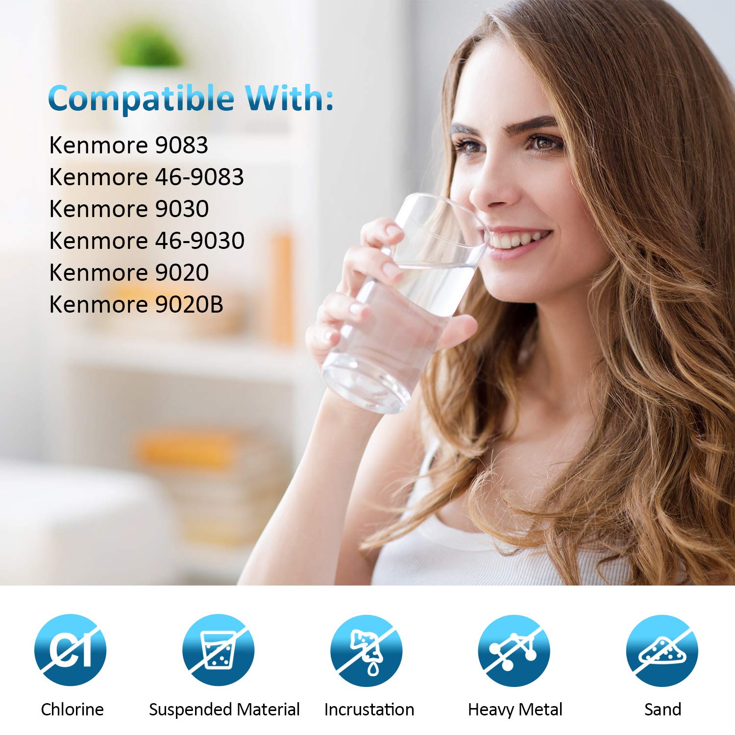 Home & Kitchen 3 Pack 9030 VICO H2O Compatible Refrigerator Water