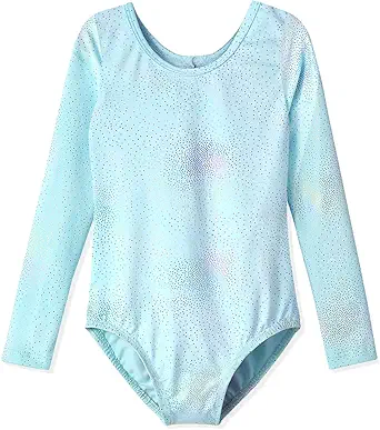 HOZIY Leotards for Girls Ballet Gymnastics Sleeveless Long Sleeve Colorful Sparkles Aqua Blue Pink Purple Solid