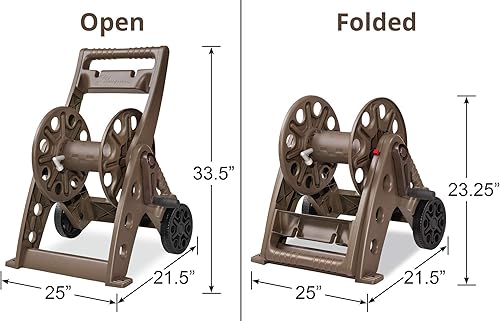 Miniatura 6 de Liberty Garden Products 514 Dos ruedas, carro de la manguera, bronce