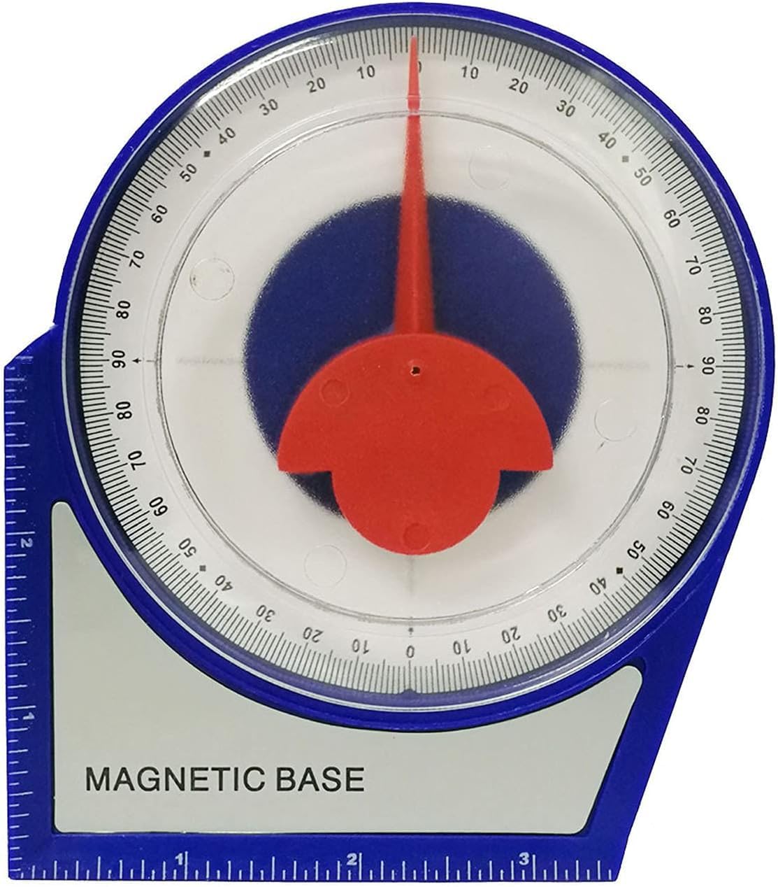Magnetic Angle Locator, Magnetic Adsorbable Base Goniometer Inclinometer Tool Angle Finder with magnetic base-4-1/8Inch