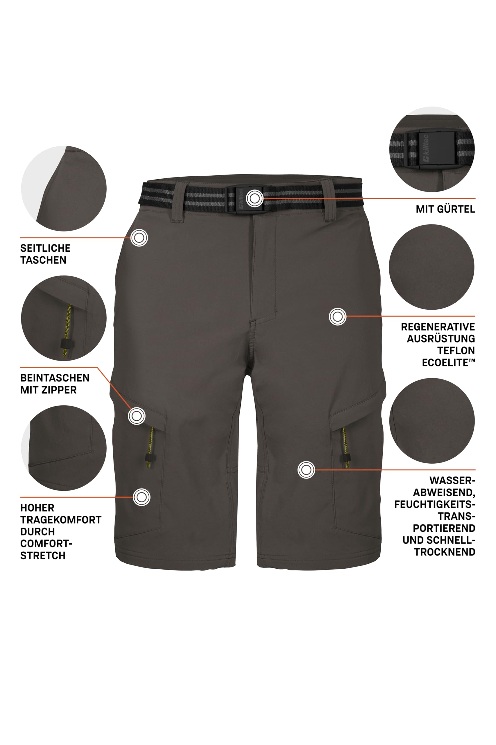 Killtec - Kos 11 Mn Brmds, Pantaloncini Funzionali/Pantaloncini con Cintura Uomo