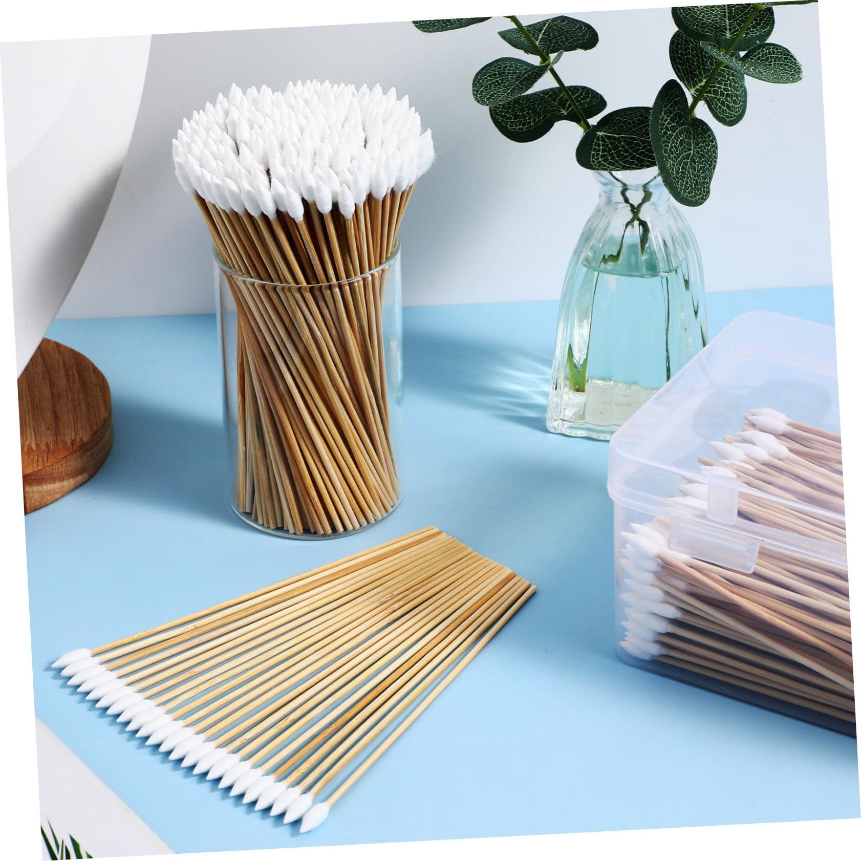 CALLARON Hisopos De Maquillaje Para Ojos Palitos Puntiagudos Hisopos Desmaquillantes Sin Perfume Para Limpieza De Oídos Aplicadores Hisopos De Maquillaje 500 piezas*4
