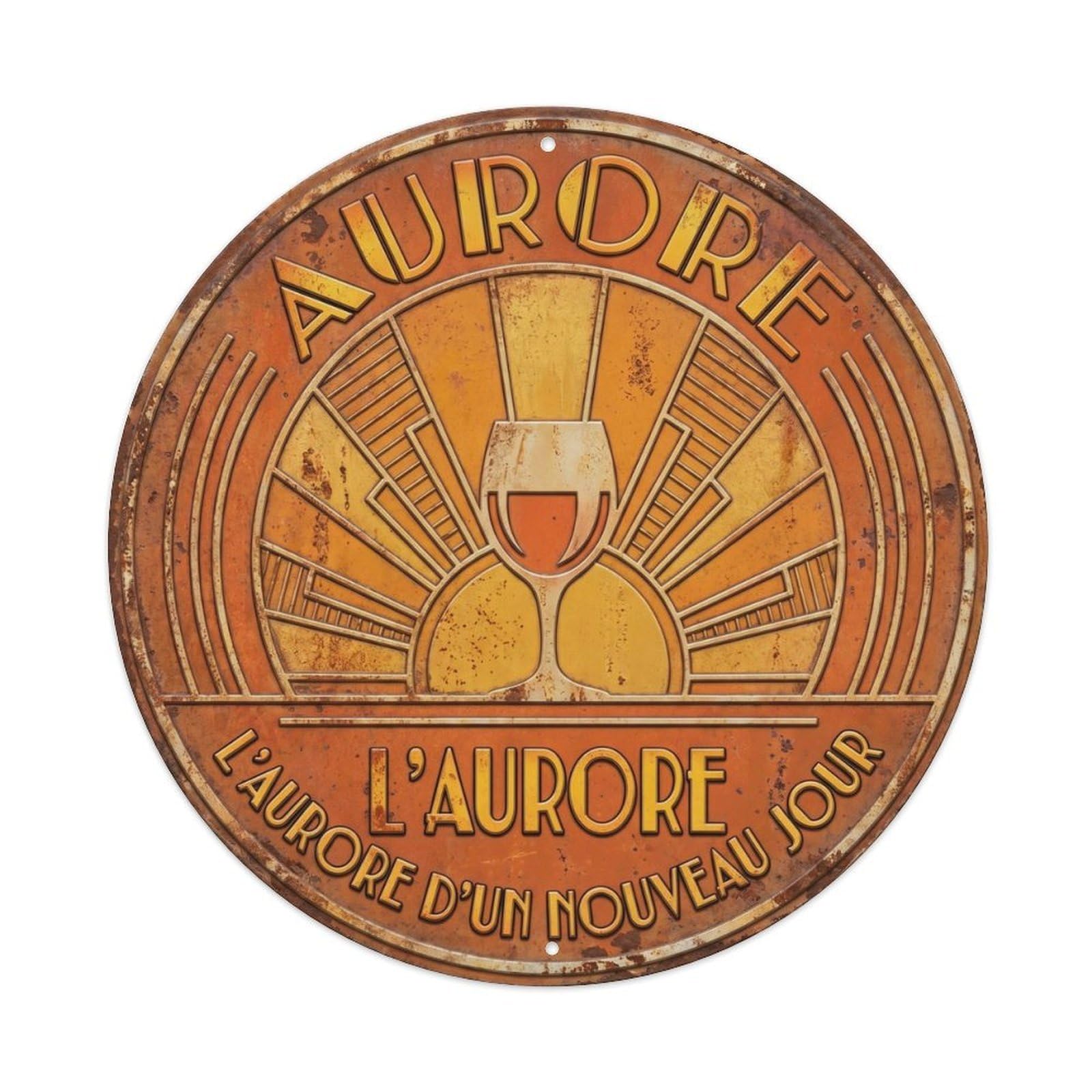Sunrise Humorous Bistro Sunrise Metal Tin Sign