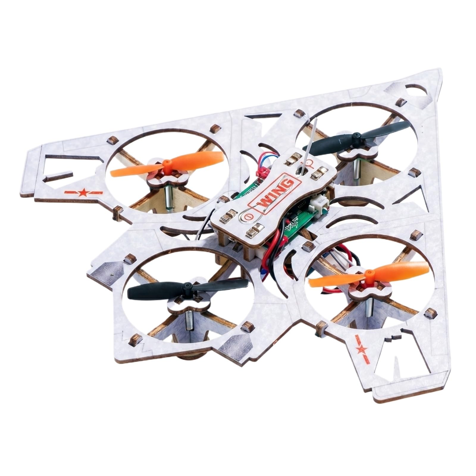 2026 New DIY Wooden RC Drone Kit, Remote Control 3D Building Blocks Quadcopter to Build for Adults,Creative Gift Idea for Beginners