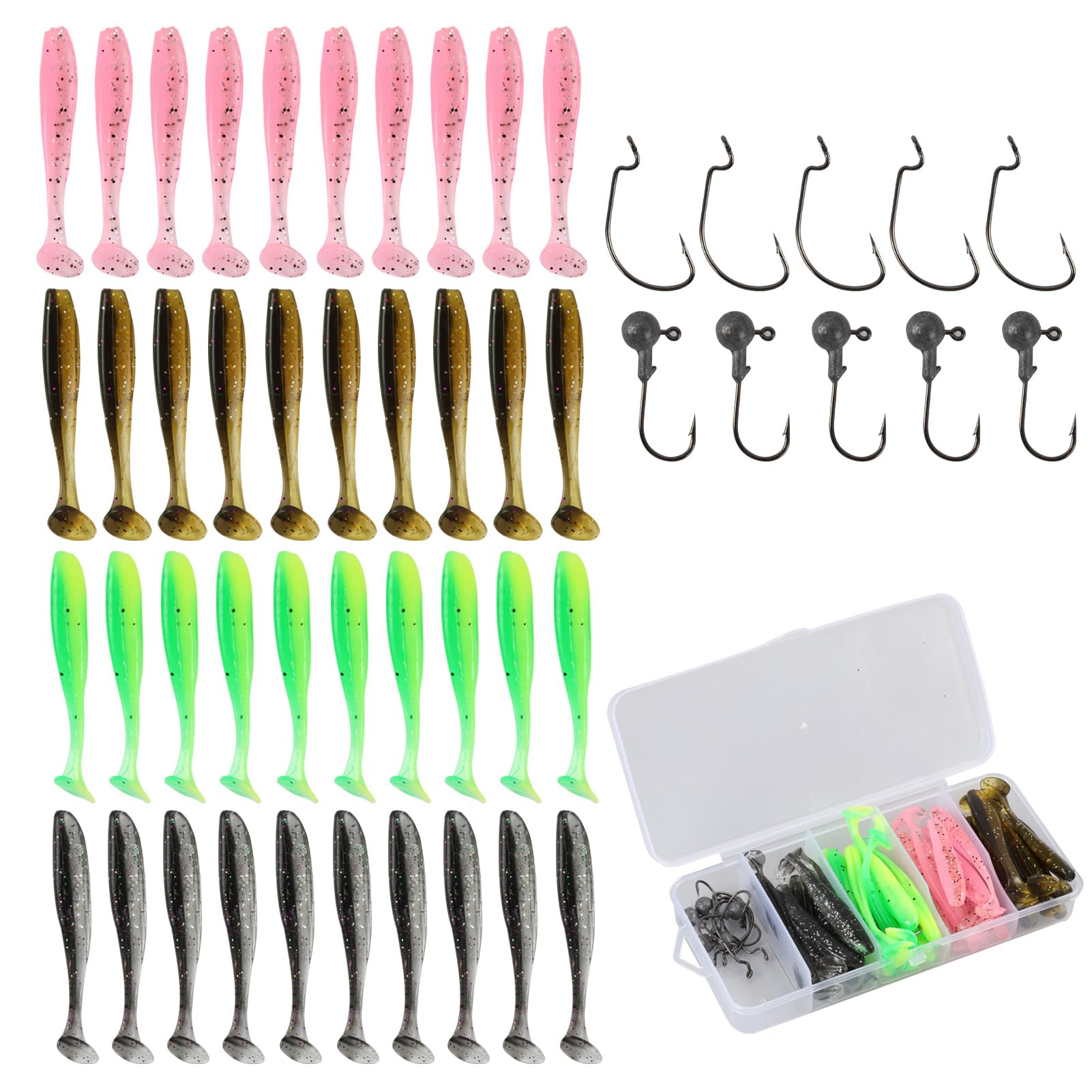 kit 50 pièces accessoires leurres pêche
