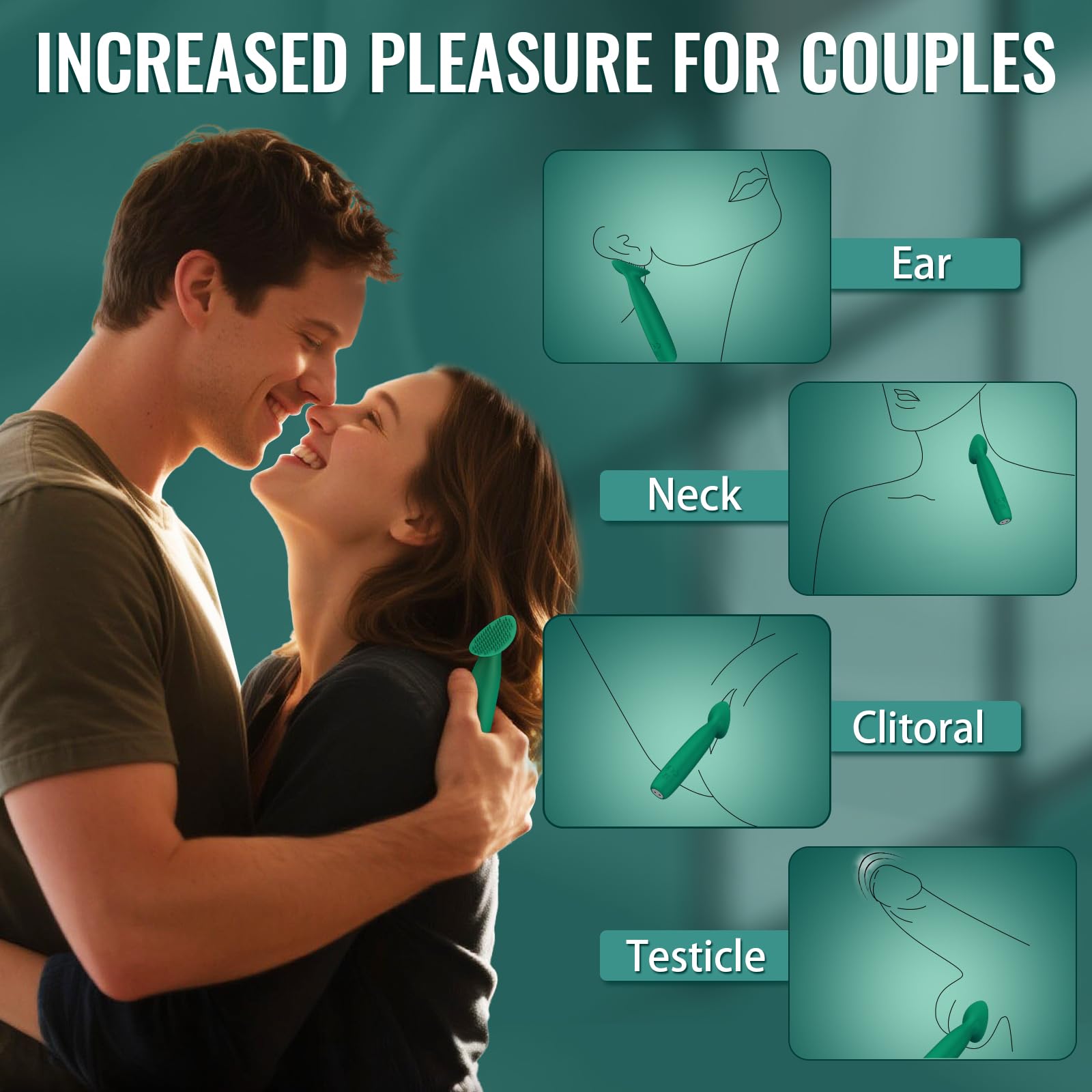 Adult Sex Toys for Women, Vibrator Wand Couples Sex Toys for Men Penis Women Vulva Clitoral Stimulator, Mini Bullet Vibrators with 10 Vibration Modes, Female Male Sexual Pleasure Tools (): Green