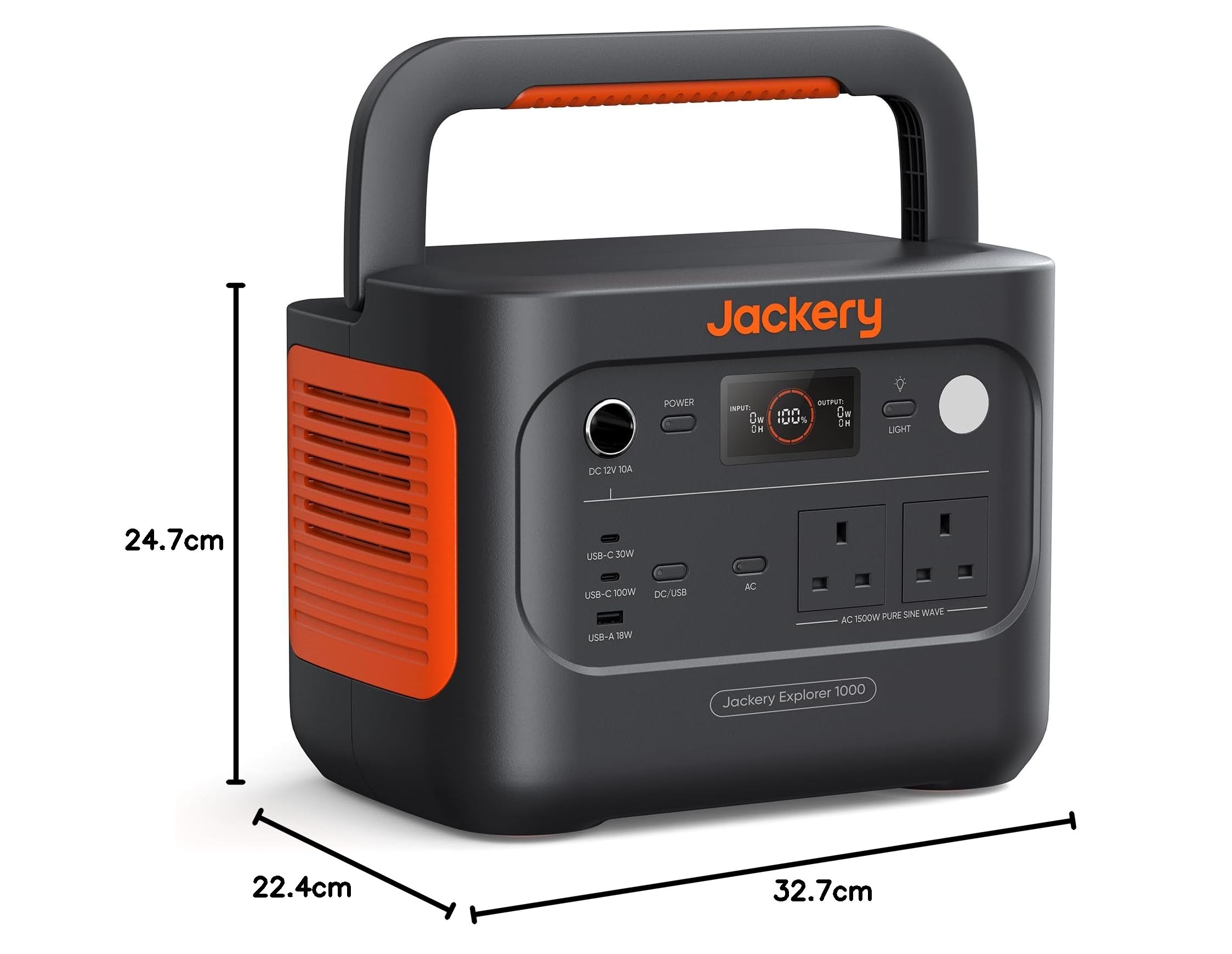 Station Électrique Portable Jackery Explorer 1000 v2, 1070Wh Batterie LiFePO4, 1500W Sortie, 6 Ports CA/CC USB-C/A, Charge Rapide 1H, Générateur Solaire pour Plein Air, Camping, Urgence