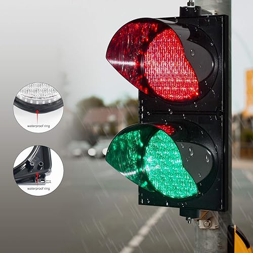Miniatura 2 de BBMi DC9-36V 200mm (8inch) Señal de tráfico de Stop & Go rojo/verde, IP65 impermeable LED industrial luz de parada, indicador de advertencia