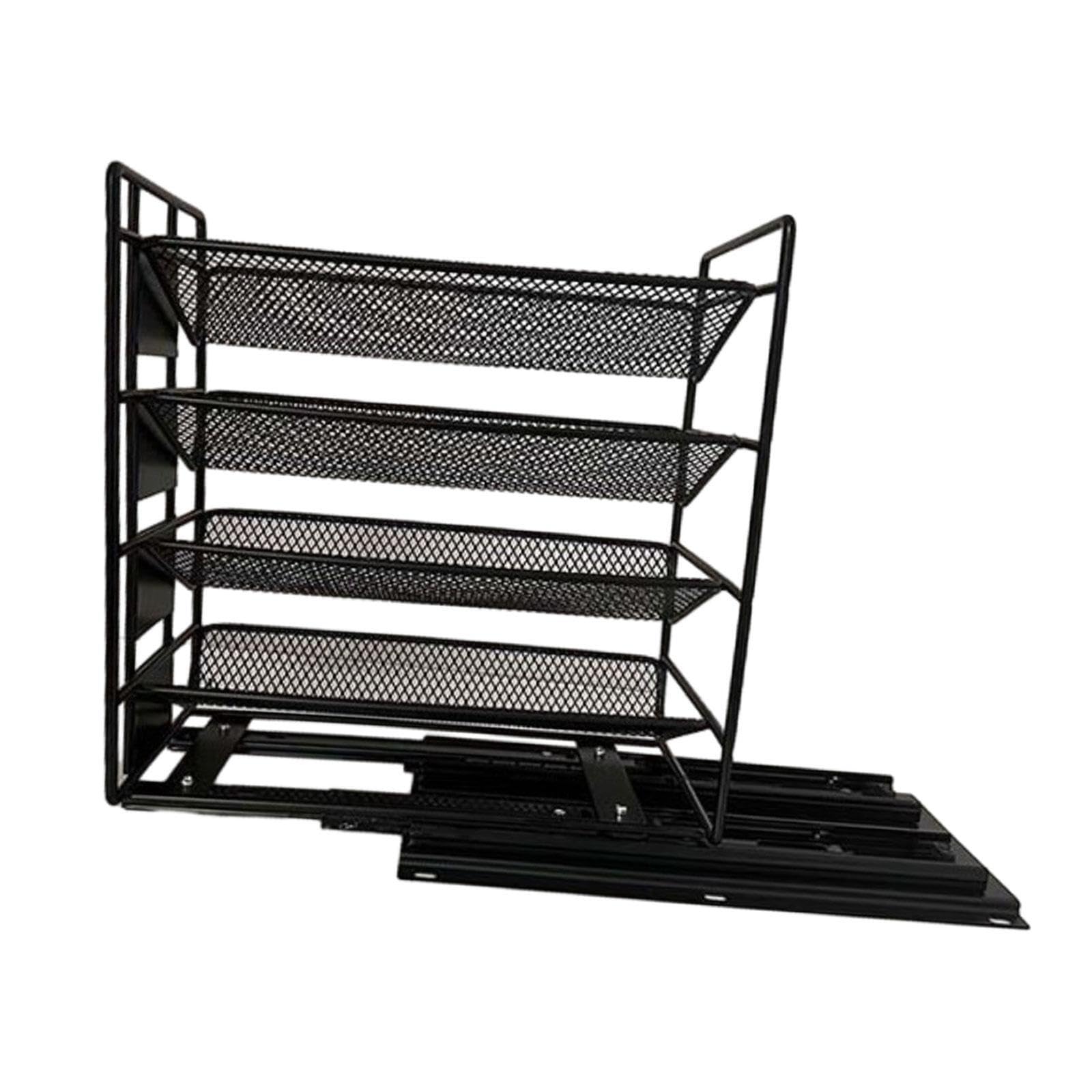 Cydzsra Innovative Slide Out Spice Organizer Shelf Keeping Condiments Neatly Arranged Slide Out Rack Wide Sliding Spice Organizer Shelf Laundry Room Pull Rack