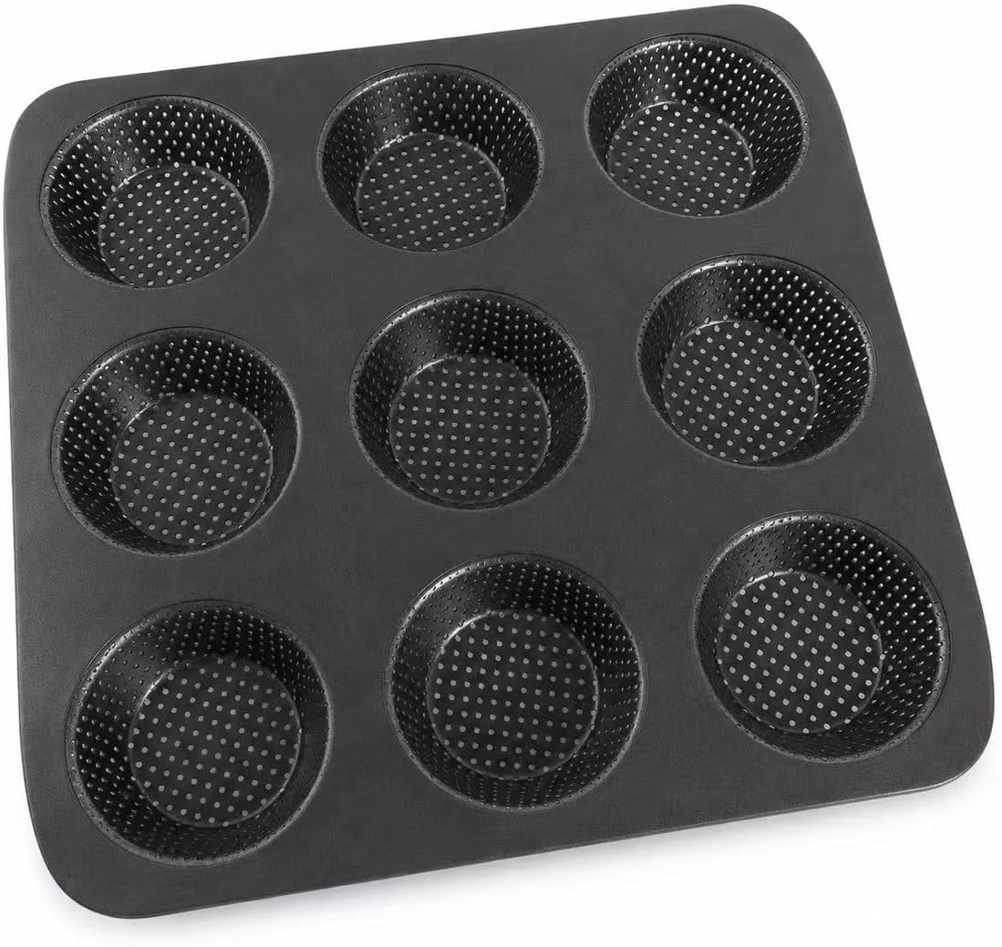 Baguette Pan, Perforated Nonstick Carbon Steel French Bread Mold, 4-Slot