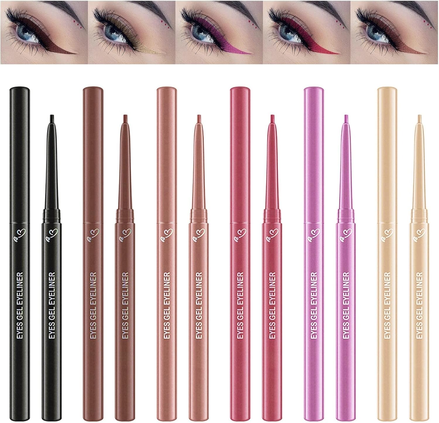 Color Eyeliner Gel Pen Waterproof and Not Easy to Eyeliner