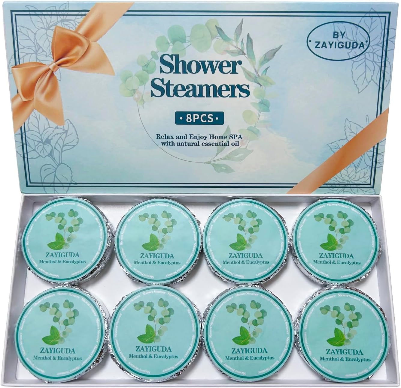 Shower Steamers Aromatherapy 18 Pack, Menthol & Eucalyptus Shower Bombs with Natural Essential Oils, Birthday Gifts for Women Men, Teacher Appreciation Gifts for Wife